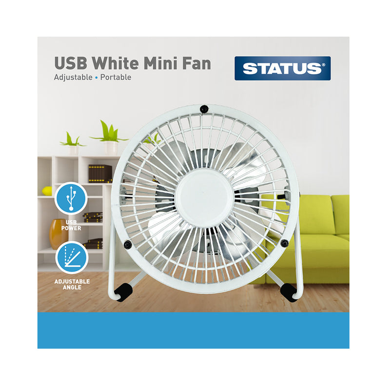 Status USB White Mini Fan
