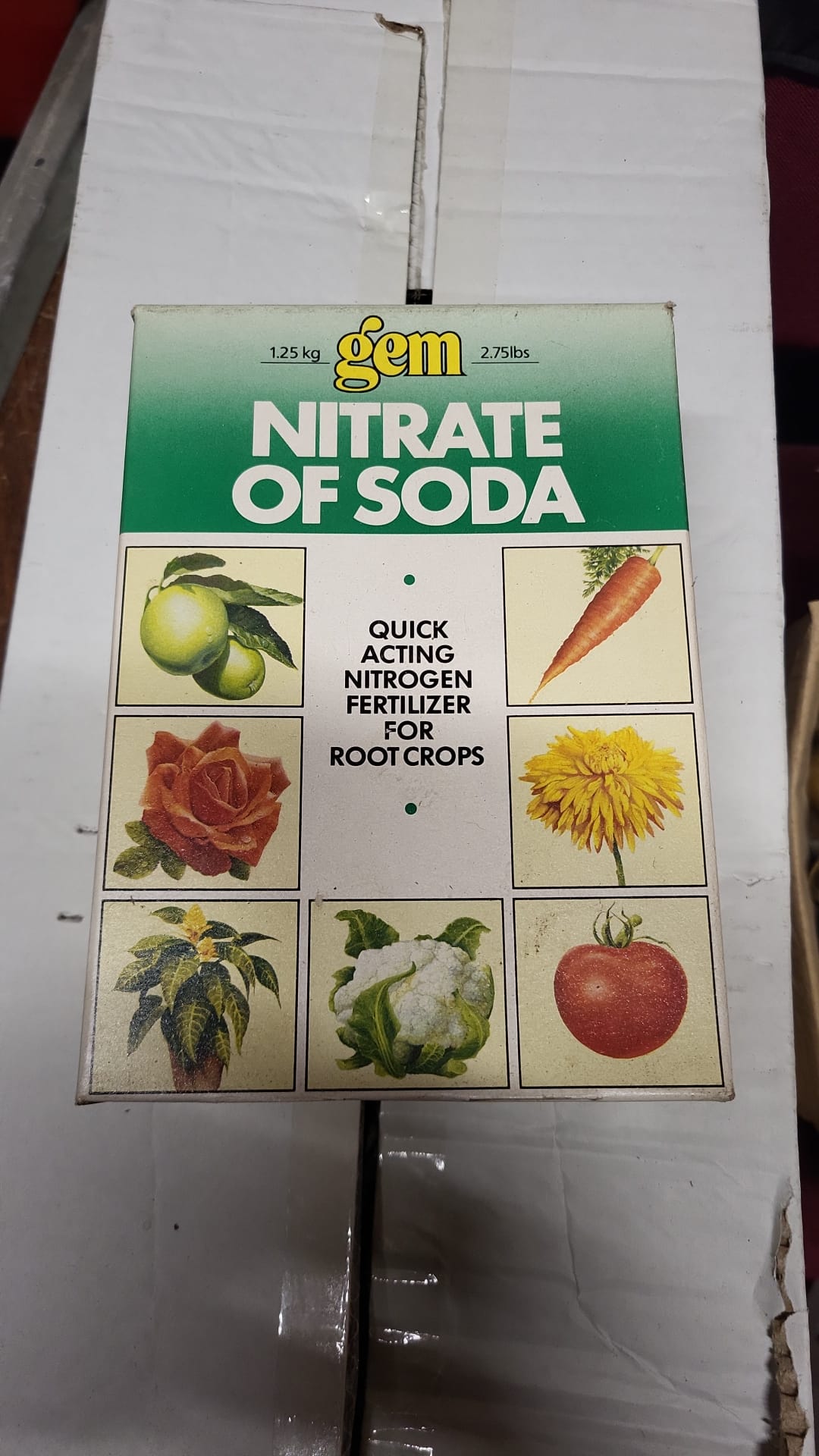 gem Nitrogen Fertiliser Nitrate of Soda 1.25kg box