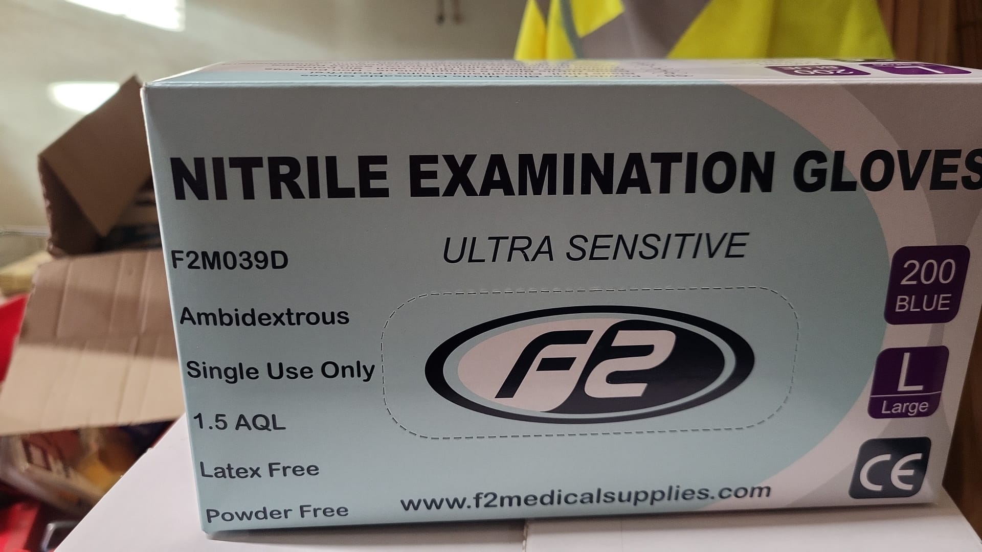 Nitrile Examination Gloves Blue Large 200 Box