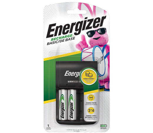 Energizer Recharge Base Charger with 4 AA Batteries