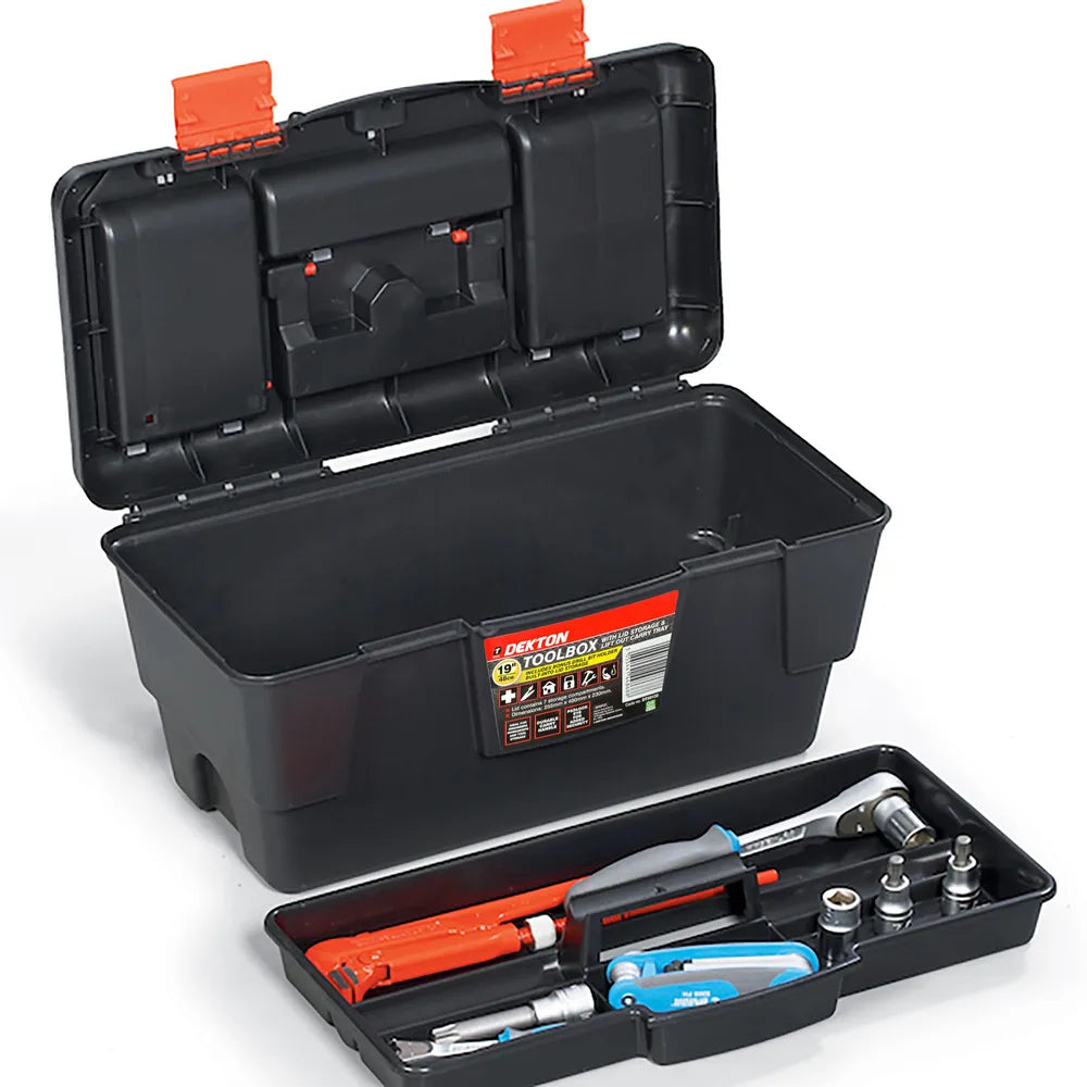 Dekton 48cm (19in) Toolbox With Lift Out Tray (DT50132)