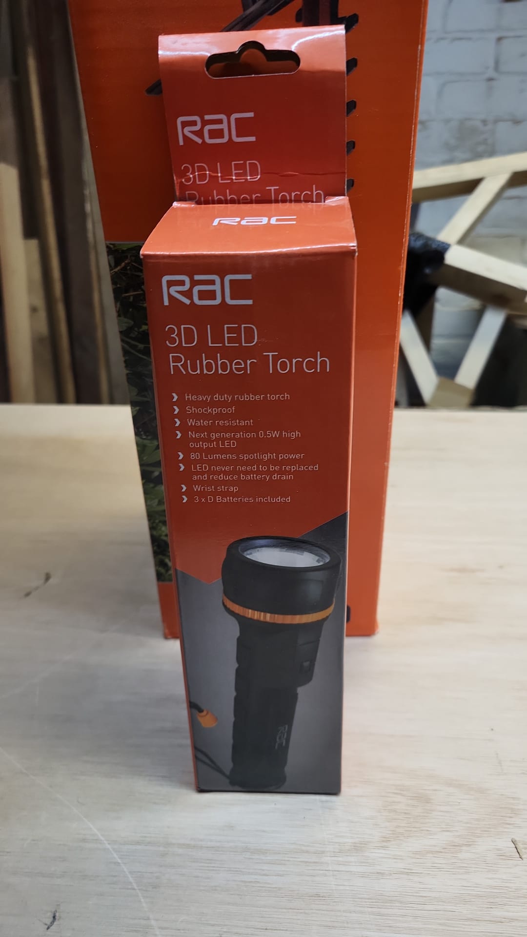 RAC 3D LED Rubber Torch