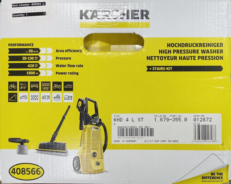 Karcher K4 KHD 4 Pressure Washer with Stairs Kit