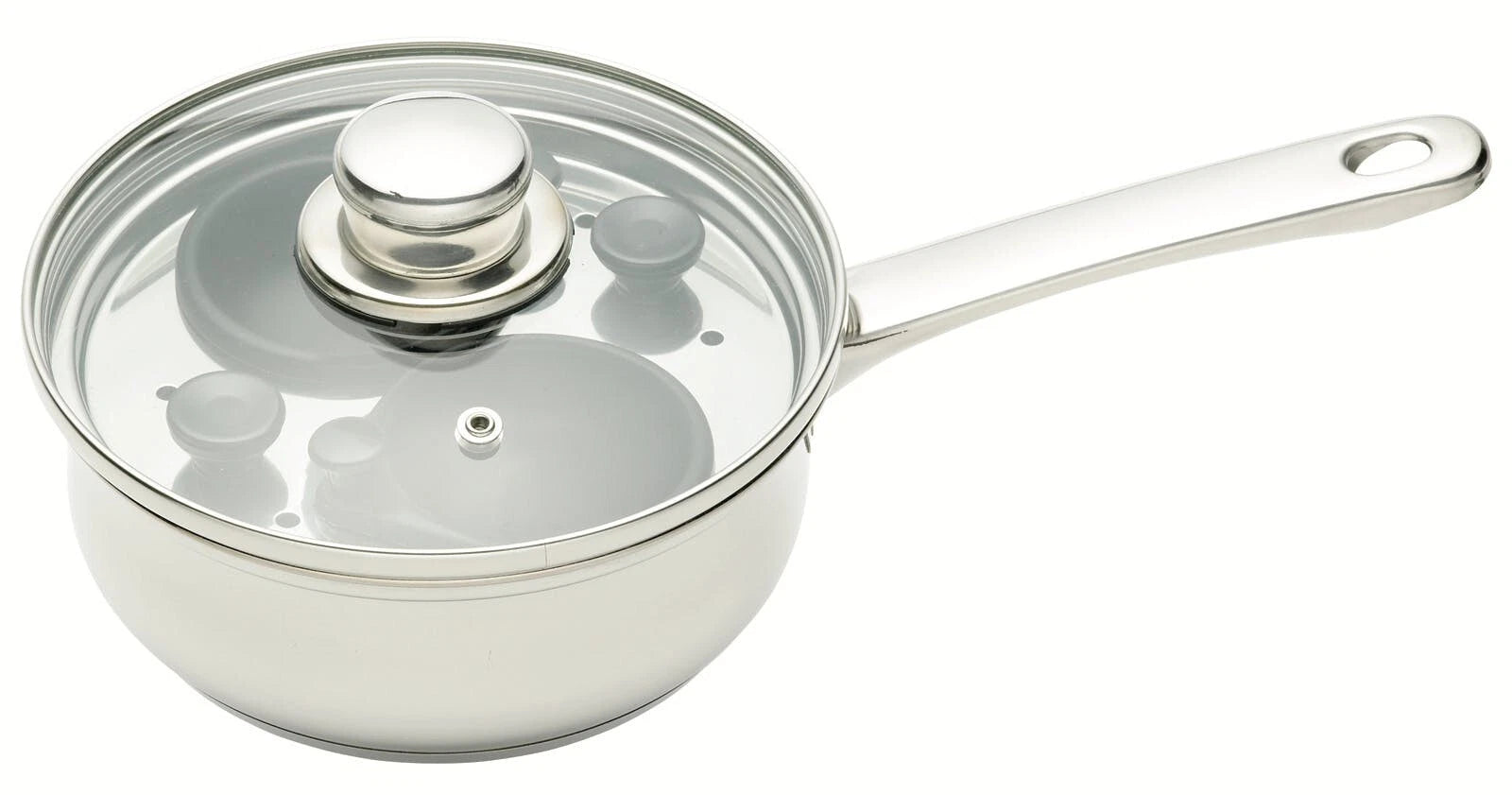 KitchenCraft Stainless Steel 16cm Two Hole Egg Poacher (KCCVPOACH2)