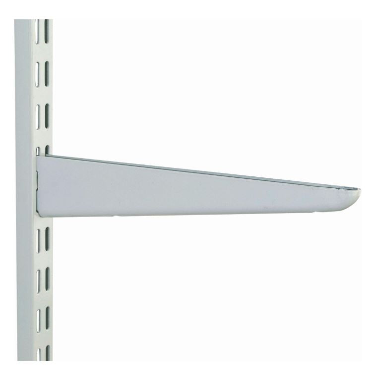 Twin Slot Shelf White Bracket 115mm (4 1/2in)