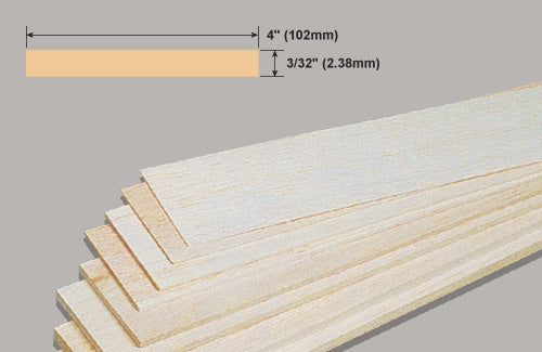 Balsa Sheet Wood Strips 914mm (36in)
