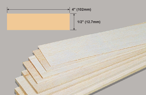 Balsa Sheet Wood Strips 914mm (36in)