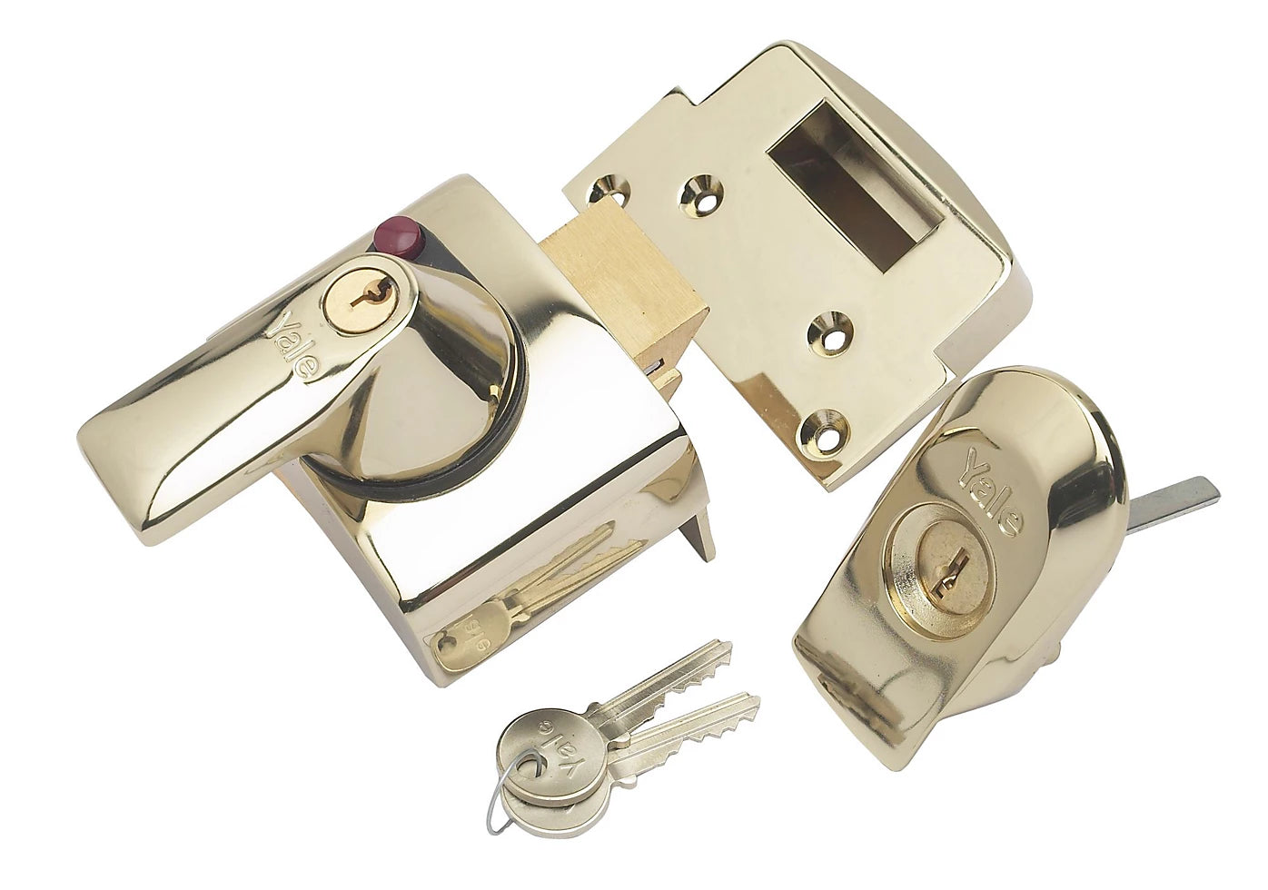 Yale Deadlock Night Latch 40mm Brass Effect (P-BS2-BLX-PB-40)