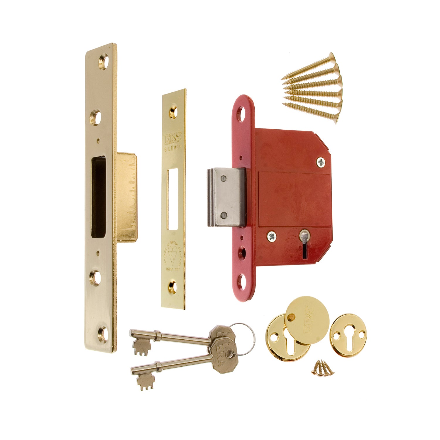 ERA Fortress 5 Lever Mortice Deadlock 64mm (2.5") - Chrome