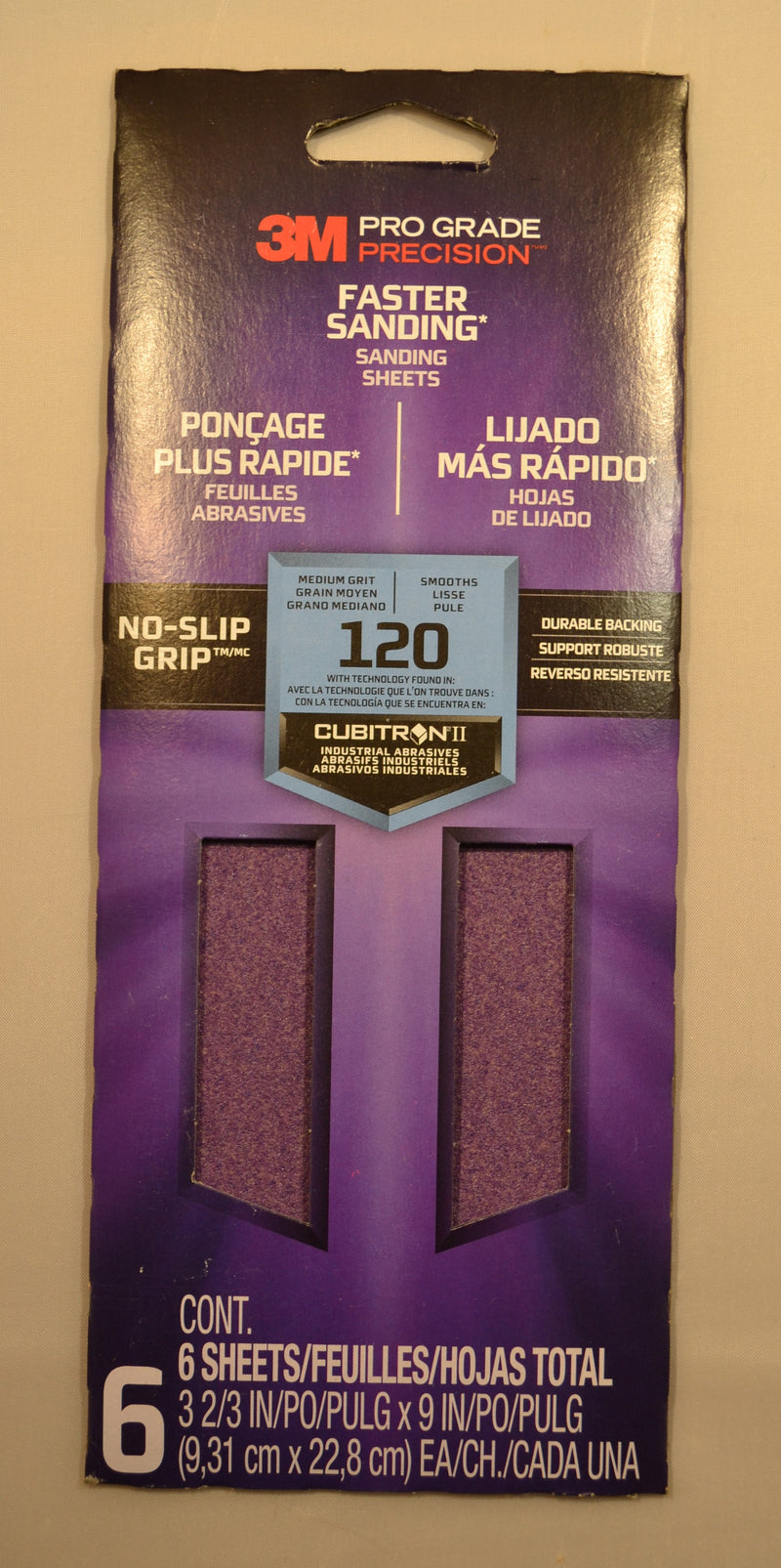 3M - Sanding Sheets X6 - 100 Grit, 120 Grit, 150 Grit, 220 Grit