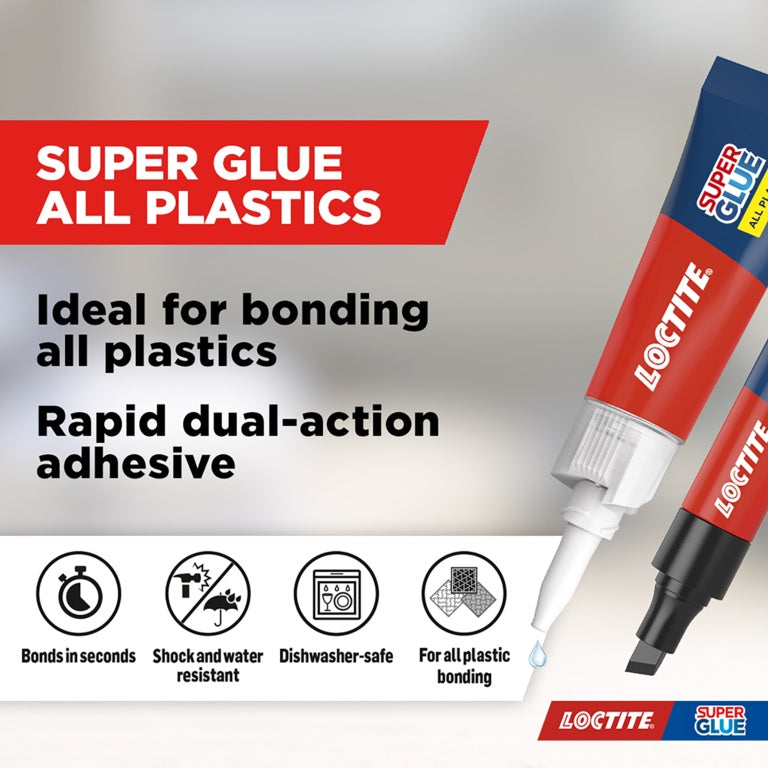 Loctite All Plastics Super Glue - 2g + 4ml