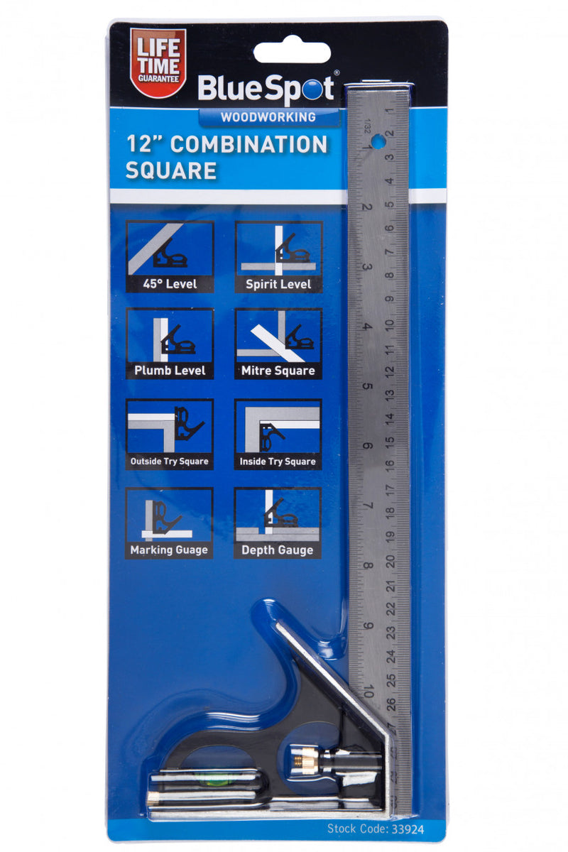 Combination Square - 12" (300 mm) With Built In Spirit Level
