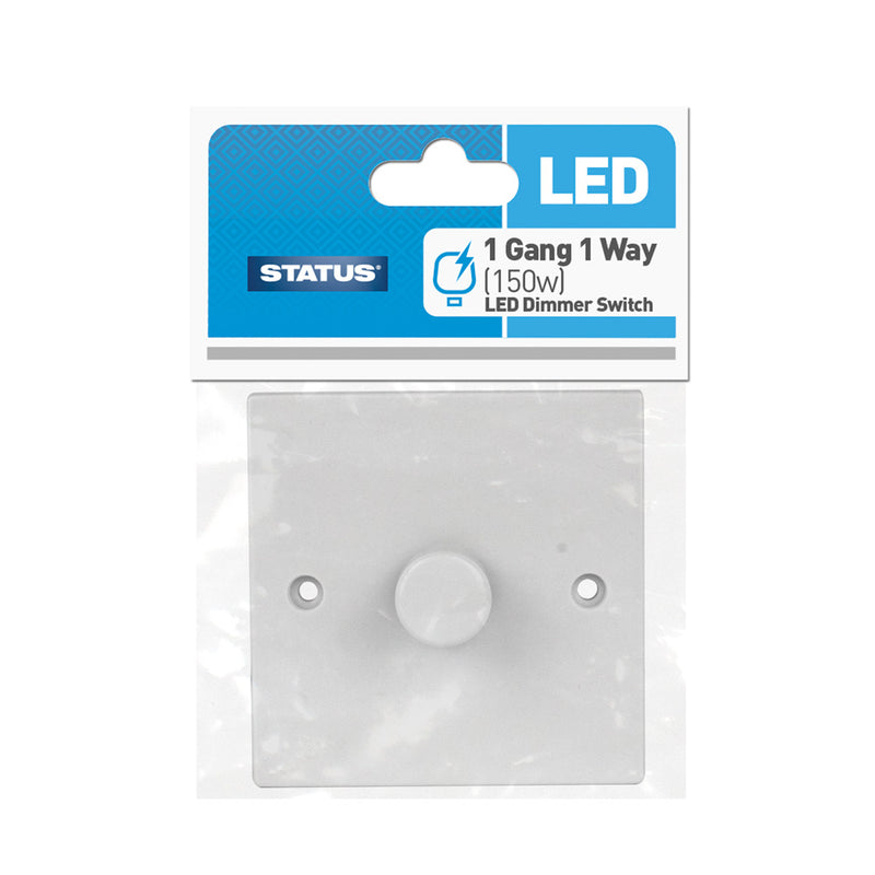 Status - 1 Gang 1 Way - Dimmer Switch - 150 Watt LED & 250 Watt