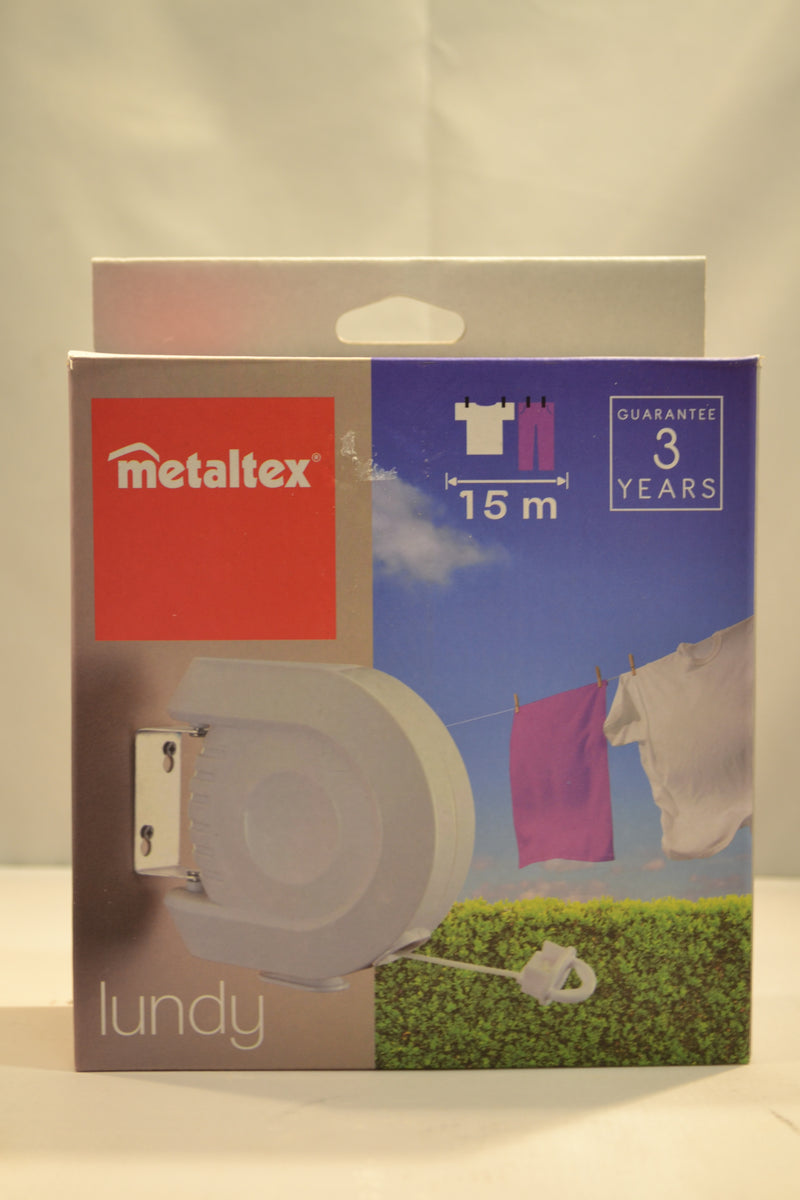 Metaltex - White Retractable Washing Line - 15m & 30m