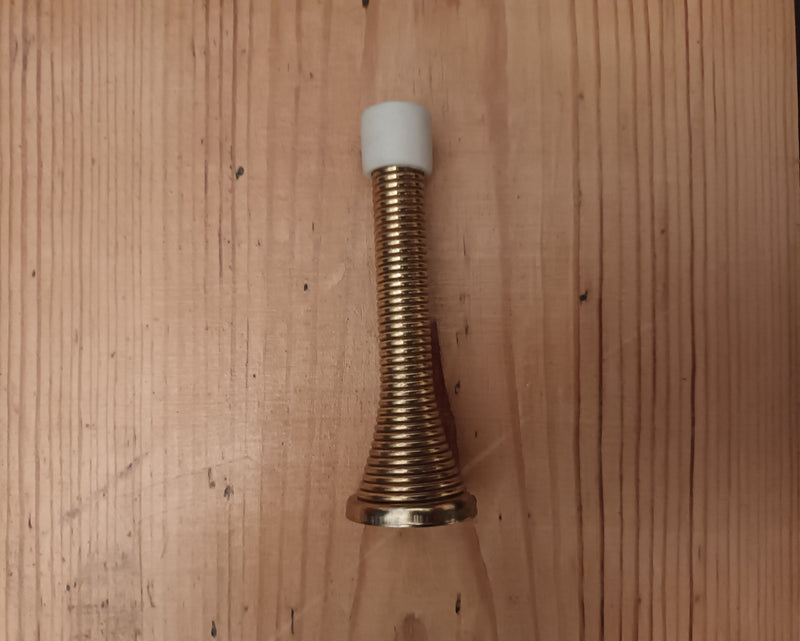 Brass Plated Springed Door Stop 75mm (3")