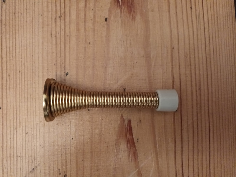 Brass Plated Springed Door Stop 75mm (3")