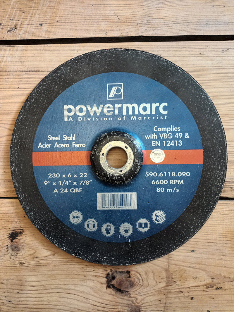 Powermarc Steel Angle Grinder Disc 230 x 6 x 22mm