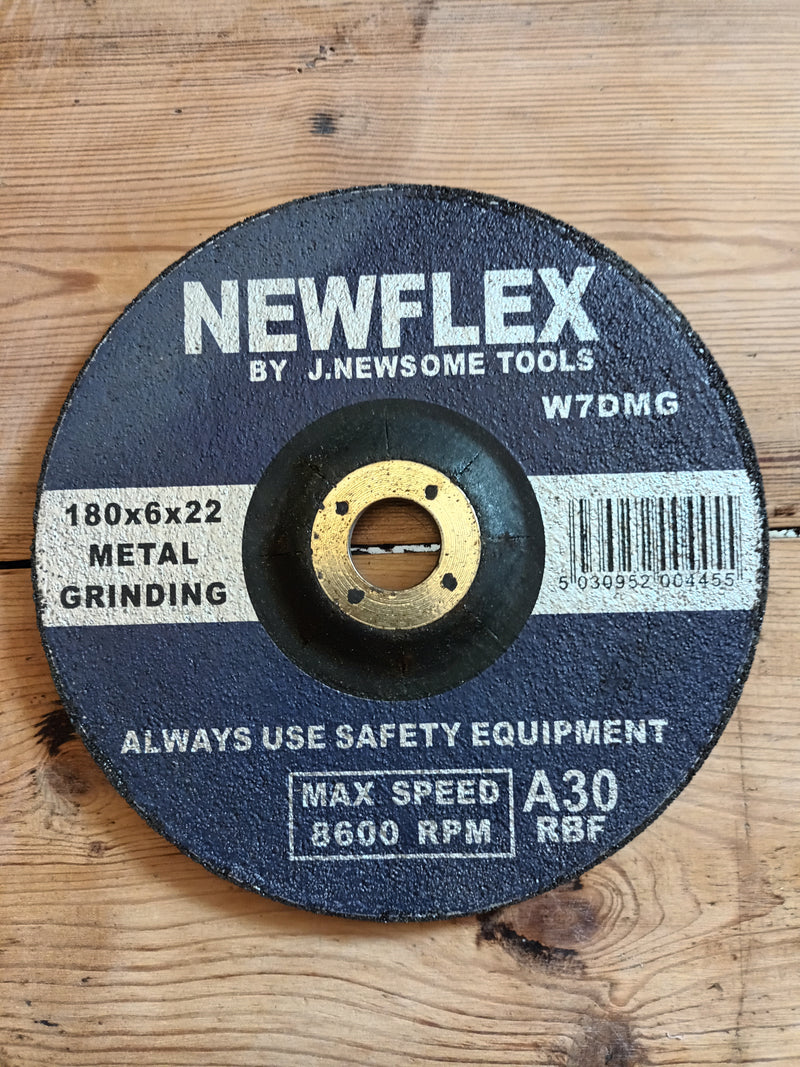 Newflex Metal Cutting Angle Grinder Disc - 180 x 6 x 22mm