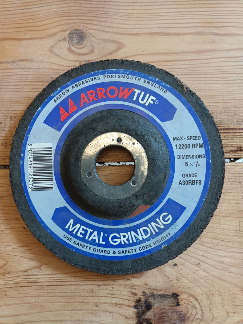 Arrowtuf Metal Angle Grinding Disc 125 x 6mm (5" x 1/4")