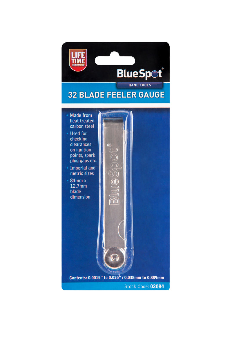 BlueSpot:- 32 Blade Feeler Gauge