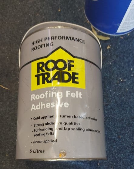 Rooftrade - Solvent-based Black Roofing felt Adhesive - 5L