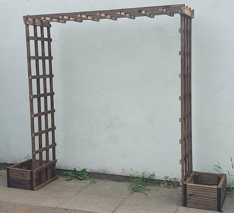 Handmade Trellis Arch With Planters (LOCAL PICKUP/DELIVERY ONLY)