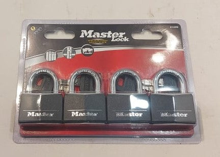 Master Lock Aluminium 40mm Padlock 4-Pin - Keyed Alike - 4 Pack