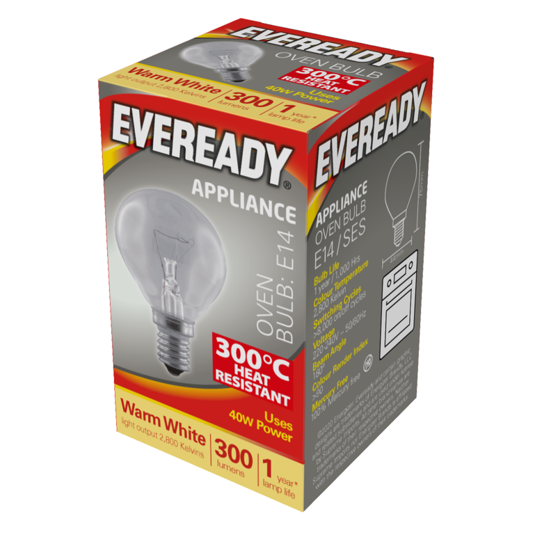 Eveready 40 Watt Oven Bulb Heat Resistant 300C SES