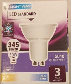 Lightway LED Standard GU10 Warm White - 5W = 50W