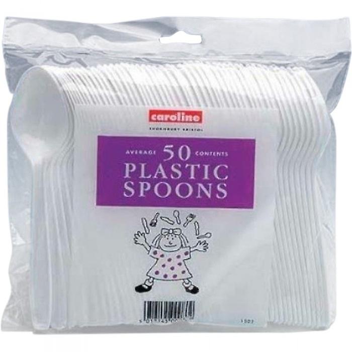 Caroline 50 Disposable Plastic Spoons