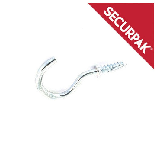 Securpak Chrome Cup Hooks - 25mm (1in) - 15 Pack