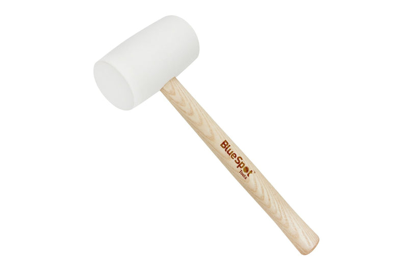 BlueSpot White Rubber Mallet With Wooden Handle 16oz (0.45g) (26530)