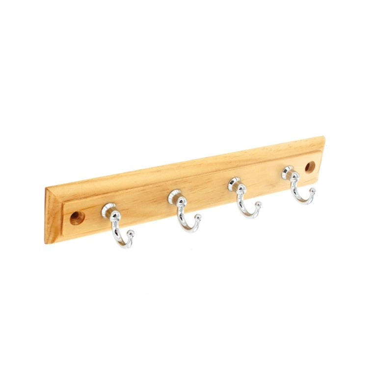 Securit 4 Chrome Plated Hooks On Plaque (S6141)