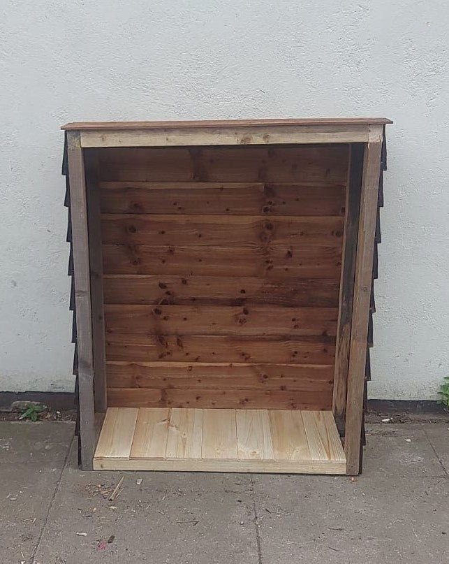 Handmade Single Compartment Wooden Log Store