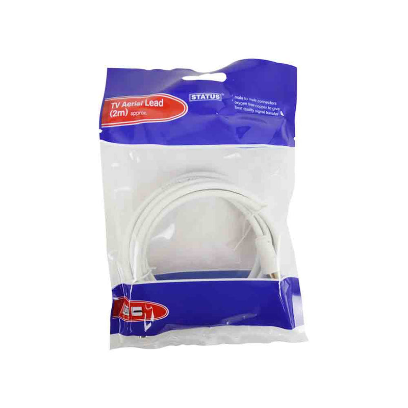 Status Co-Axial Lead - Male to Male - White - 2 & 5 metre