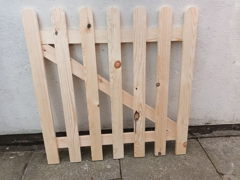 Handmade Wooden Picket Gate 0.9m x 0.9m (3' x 3')