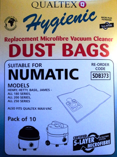 Numatic Henry AS200 Microfibre Bags Pack of 10