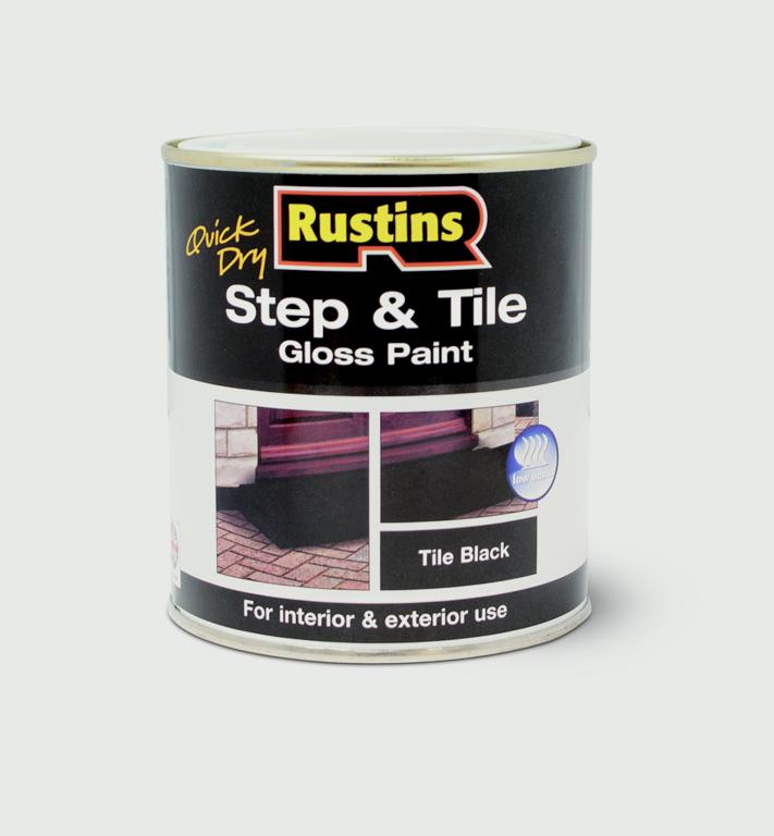 Rustins Black Step & Tile Gloss Paint 250ml