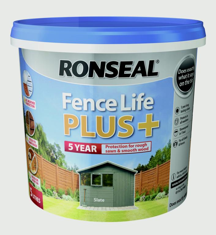 Ronseal Fence Life Plus Slate Grey - 5 Litre