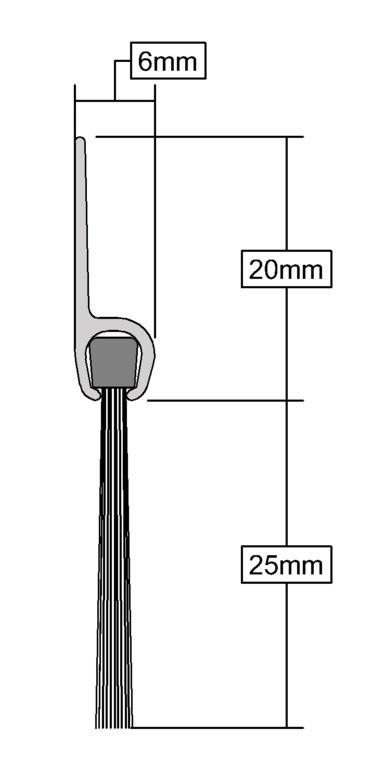 Stormguard Bottom of Door Brush Strip Draught Excluder - 914mm - White