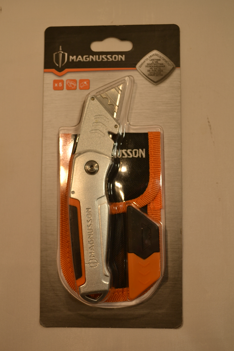 Magnusson Folding Lockback Knife With Case & 5 Blades(LOCAL PICKUP/D