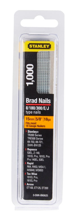 Stanley Brad Nails 15mm x 1000