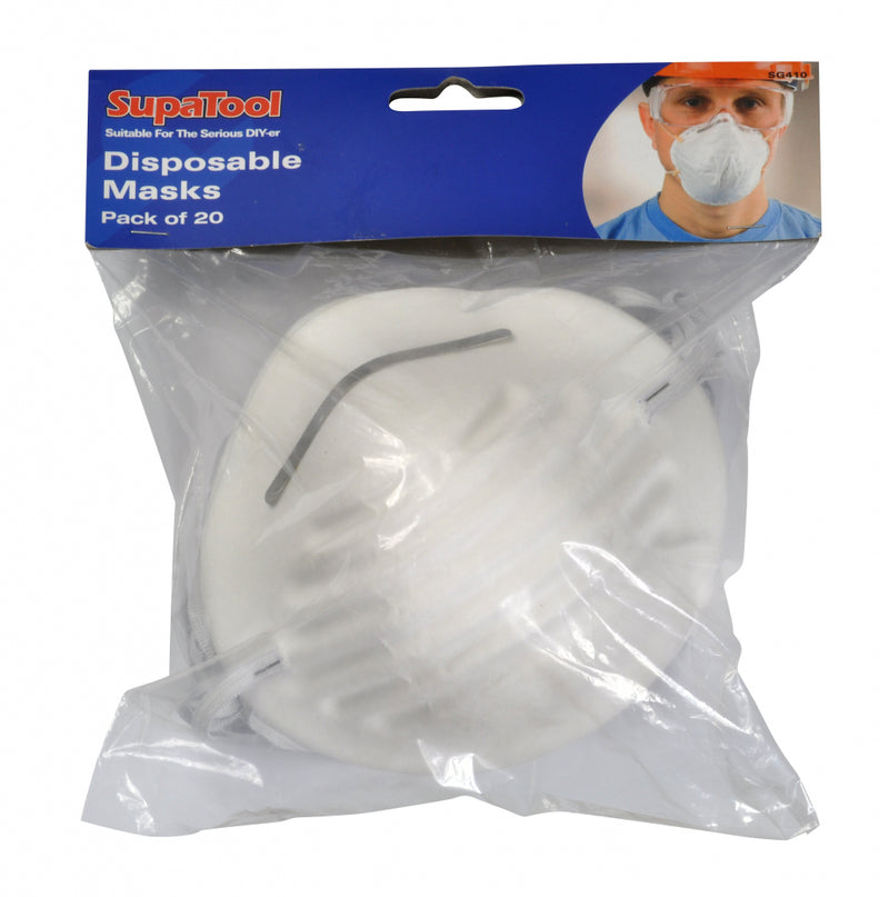 SupaTool Disposable Masks - 20 Pack