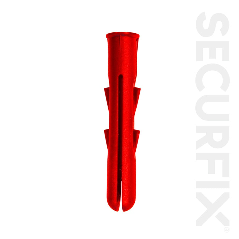 Securfix General Purpose Red Plugs - 100 Pack