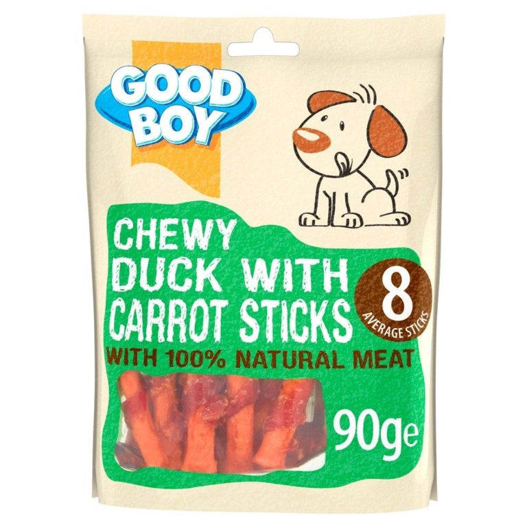 Good Boy Chewy Duck with Carrot Sticks Dog Treats