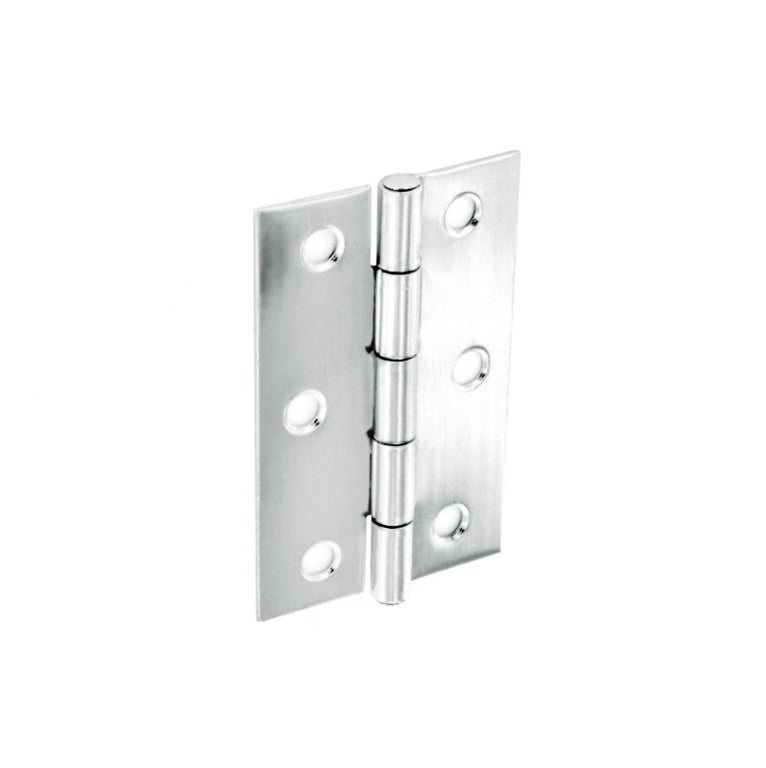 Securit Polished Chrome Steel Butt Hinges - 75mm & 100mm