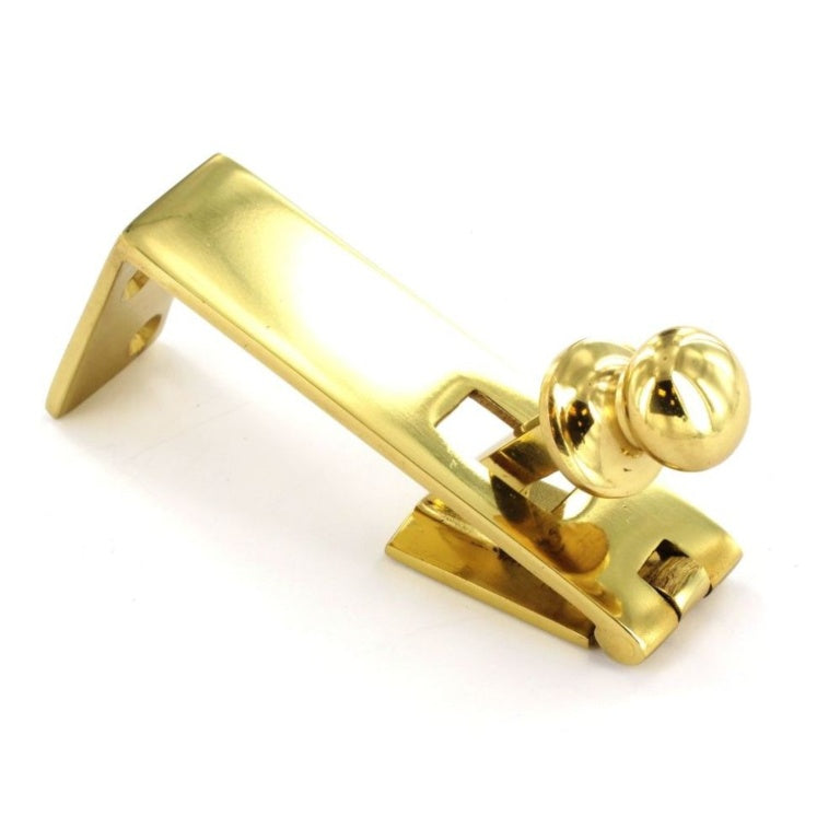 Securit 83mm (3 1/2") Counterflap Catch - Polished Brass & Chrome On Brass