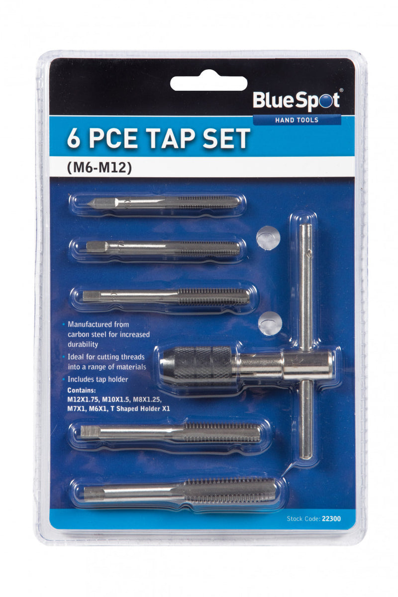BlueSpot - 6 PCE Tap Set (M6-M12)