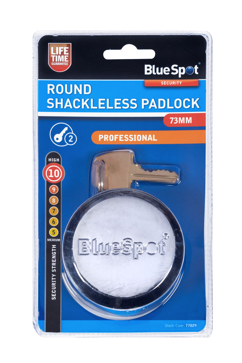 BlueSpot Round Shackless Padlock 73mm (3")