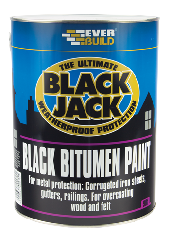 Black Jack - Black Bitumen Paint - 1 litre 2.5 litre & 5 litre